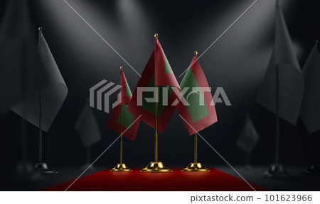 The Maldives national flag on the red carpet The Maldives national flag on the red carpet 101623966