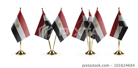 Small national flags of the Egypt on a white background Small national flags of the Egypt on a white background 101624684