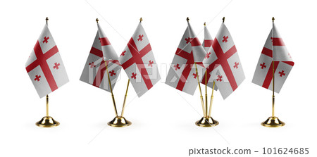 Small national flags of the Georgia on a white background Small national flags of the Georgia on a white background 101624685