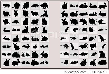 silhouettes of animals ,Animals,Zoo animals collection ,African animals silhouette 101624740