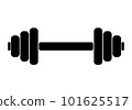 dumbbell symbol for training on a white background athletics bodybuilding emblem 101625517