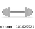 dumbbell symbol for training on a white background athletics bodybuilding emblem 101625521