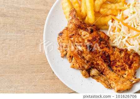 grilled spicy barbecue chicken steak grilled spicy barbecue chicken steak 101626706