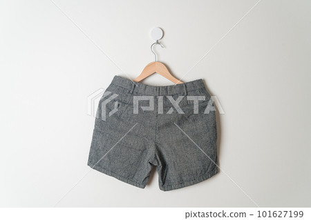 short pants hanging on wall 101627199