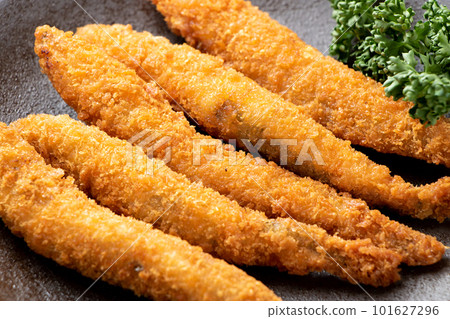 Fried capelin. 101627296