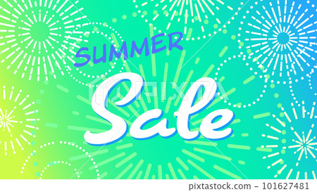 Refreshing summer image gradation background material (summer sale banner template) 101627481