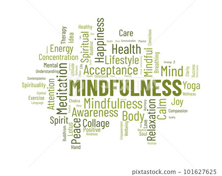 Mindful movement meditates lettering design Vector Image