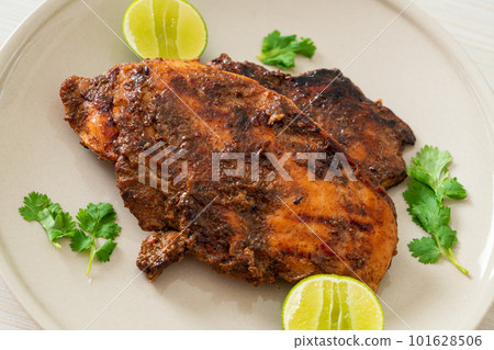 spicy grilled jamaican jerk chicken spicy grilled jamaican jerk chicken 101628506