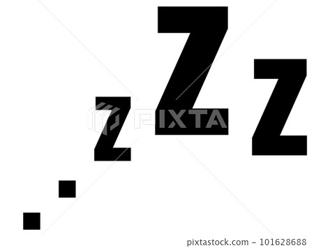 Zzz sleep snore text vector icon isolated on white background. Zzz sleep snore text vector icon isolated on white background. 101628688