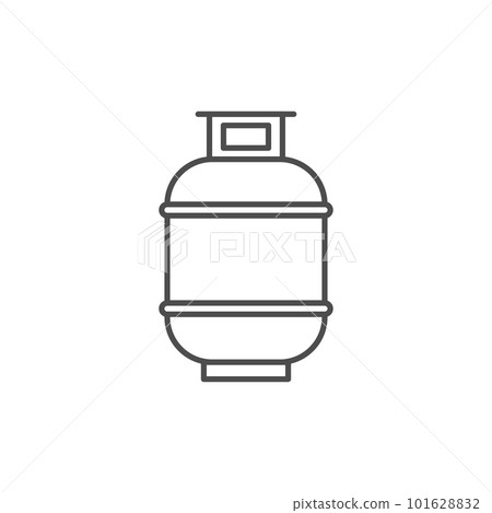 Gas cylinder related vector linear icon 101628832
