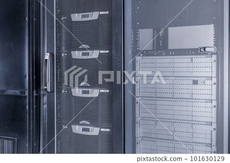 server racks inside datacenter of internet service provider server racks inside datacenter of internet service provider 101630129