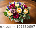 Colorful flower arrangement on the table [AI-generated image] 101630697