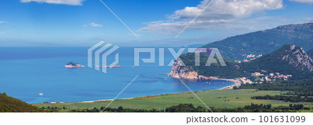 Summer Buljarica Beach, Adriatic Sea, Montenegro 101631099