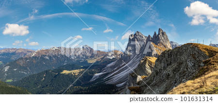 Autumn Seceda rock, Italy Dolomites Autumn Seceda rock, Italy Dolomites 101631314