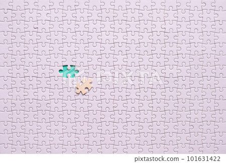 Jigsaw puzzle white color,Puzzle pieces grid,Success mosaic solution template,Horizontal on green background copy space for text,Top view Jigsaw puzzle white color,Puzzle pieces grid,Success mosaic solution template,Horizontal on green background copy space for text,Top view 101631422