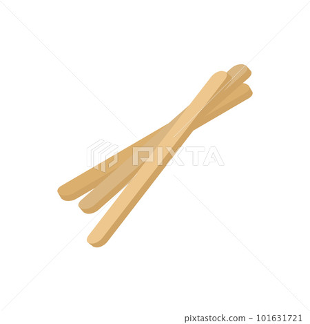 Cosmetic sticks for smearing wax for hair removal procedure flat vector isolated. 101631721
