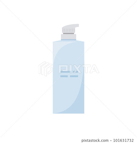 Cosmetic product bottle with dispenser, vector illustration isolated on white. 101631732