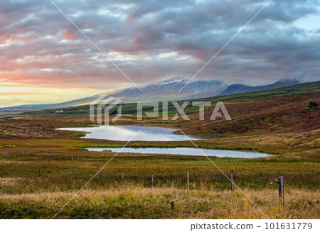 Beautiful mountain view during auto trip in Iceland. Spectacular Icelandic landscape with scenic nature Beautiful mountain view during auto trip in Iceland. Spectacular Icelandic landscape with scenic nature 101631779