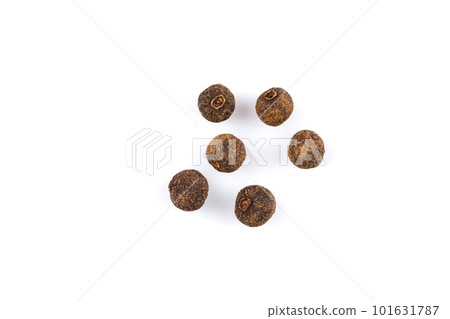 Black pepper isolated on white background 101631787