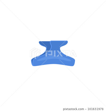 Hair clip for hair fixation during hairstyling flat vector illustration isolated. Hair clip for hair fixation during hairstyling flat vector illustration isolated. 101631978