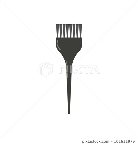 Brush for hair dying, flat vector illustration isolated on white background. Brush for hair dying, flat vector illustration isolated on white background. 101631979