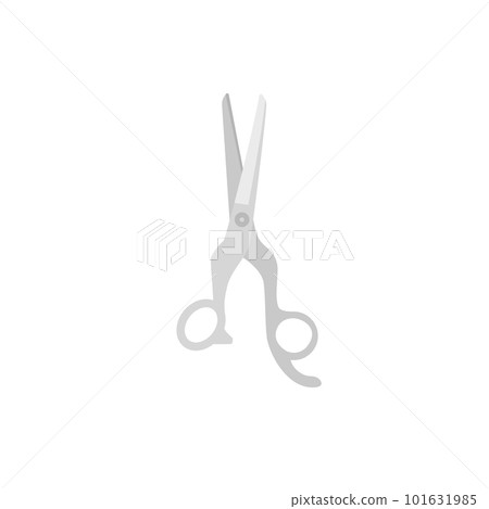 Professional scissors for haircut, flat vector illustration isolated on white background. 101631985