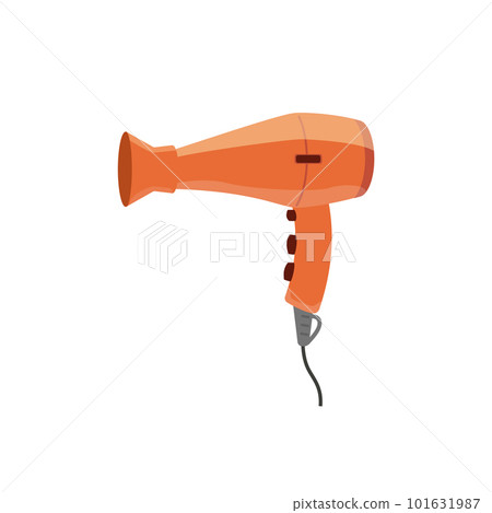 Professional or home hairdryer appliance flat vector illustration isolated. 101631987