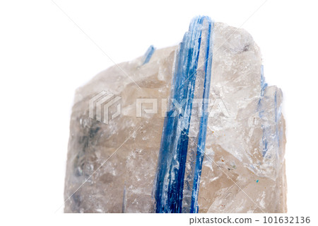 Macro mineral stone Kyanite a white background Macro mineral stone Kyanite a white background 101632136