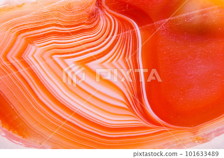 Macro mineral orange agate in crystals on white background Macro mineral orange agate in crystals on white background 101633489