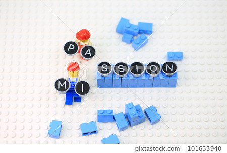 worker as a team show their wording by board, passion or mission 101633940