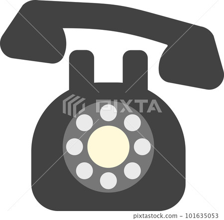 Simple monochrome illustration of black phone 101635053
