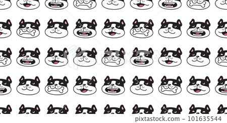 dog seamless pattern french bulldog smiling head face vector pet paw footprint puppy cartoon gift wrapping paper tile background repeat wallpaper doodle scarf isolated illustration design dog seamless pattern french bulldog smiling head face vector pet paw footprint puppy cartoon gift wrapping paper tile background repeat wallpaper doodle scarf isolated illustration design 101635544