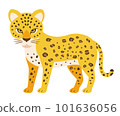 沒有主線的簡單豹子插畫 101636056