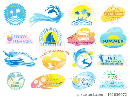 summer symbol icon set summer symbol icon set 101636072