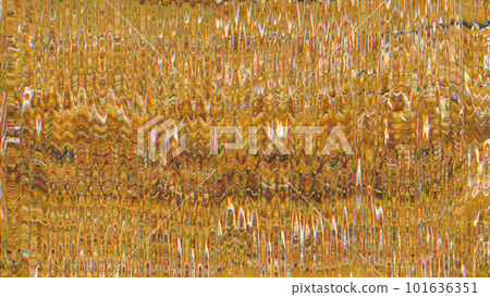 Glitch texture. Analog distortion. Static noise. Orange white color pixel wave digital artifacts abstract illustration art background. 101636351
