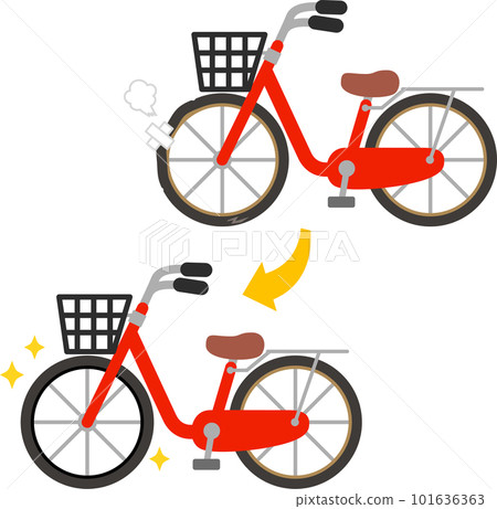 有新輪胎的自行車 有新輪胎的自行車 101636363