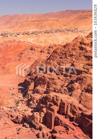 Royal tombs and main street of Petra, Jordan Royal tombs and main street of Petra, Jordan 101636829