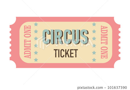 Classic retro ticket for cinema, circus, movie, theatre, cruise, concert and other events. Old vintage style in pastel colors. Classic retro ticket for cinema, circus, movie, theatre, cruise, concert and other events. Old vintage style in pastel colors. 101637390