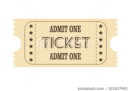 Classic retro ticket for cinema, circus, movie,... - Stock