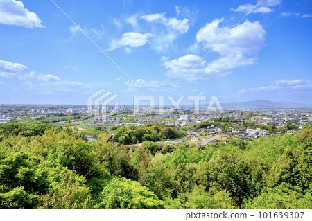 A bird's-eye view of Toyota City from the Nomiyama Observatory, Toyota City A bird's-eye view of Toyota City from the Nomiyama Observatory, Toyota City 101639307