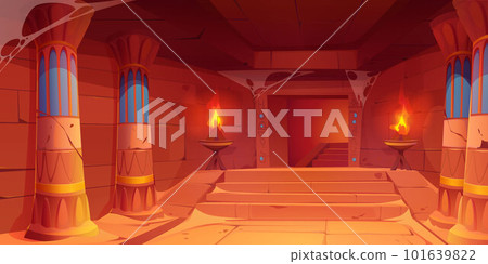 Ancient Egypt palace, castle or pyramid interior 101639822