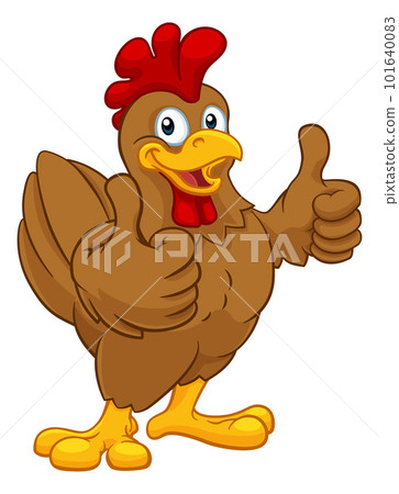 Chicken Cartoon Rooster Cockerel Character 101640083