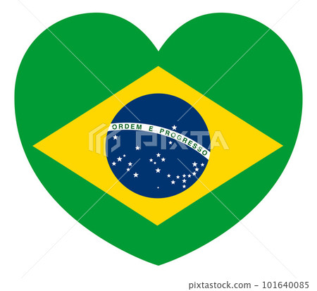 Brazil Brazillian Flag Heart Concept Brazil Brazillian Flag Heart Concept 101640085