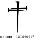 Nail Cross Christian Nail Cross Vector illustrator 101640417