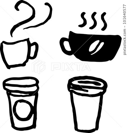 Grunge Brush Coffee Cup Set 101640577