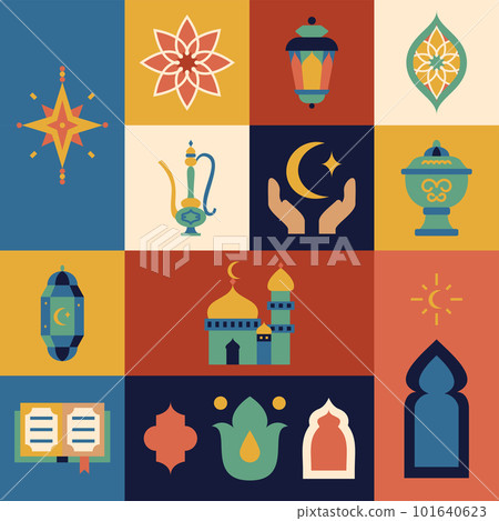 Ramadan Kareem Flat Square Icons Ramadan Kareem Flat Square Icons 101640623