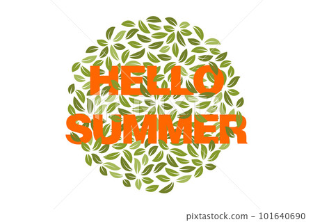 Summer slogan for t shirt with word and leaf. Vacation style print design in vector. 101640690