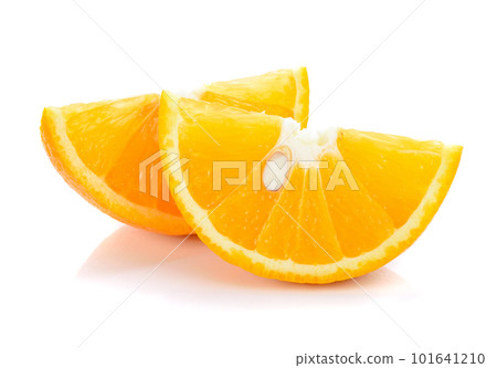 Slices of orange isolated on white background Slices of orange isolated on white background 101641210