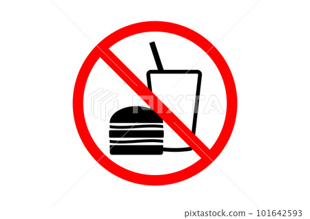 Illustration of food and drink prohibition 101642593