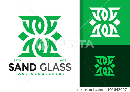 Nature Sandglass logo vector icon illustration 101642637